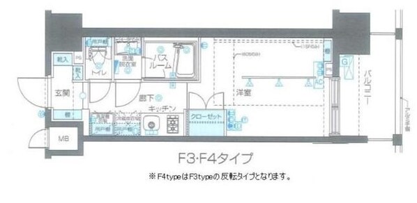 立会川駅 徒歩8分 15階の物件間取画像